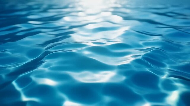 Tranquil ocean surface waves animated background with light reflections and abstract water motion suitable for loop and overlay applications in design projects