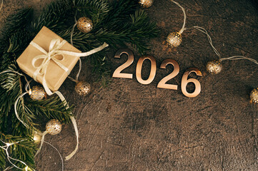 2026 text background. New year and business concept strategy.