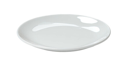 A simple, clean, white, oval-shaped ceramic dish with a high-gloss finish