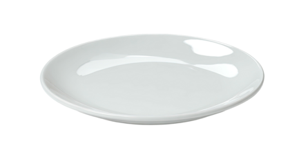 A simple, clean, white, oval-shaped ceramic dish with a high-gloss finish