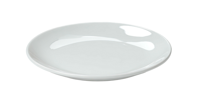 A simple, clean, white, oval-shaped ceramic dish with a high-gloss finish