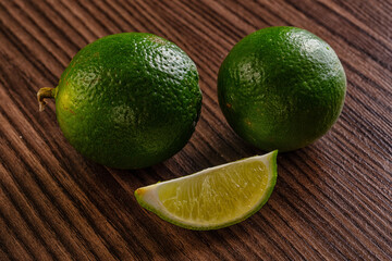 Fresh green sour lime citrus