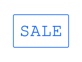 vector illustration of blue sale sign on transparent  background, png file