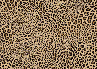 Leopard skin pattern design. Animal print vector illustration background. Wildlife fur skin design illustration for web, home decor, fashion, surface, graphic design