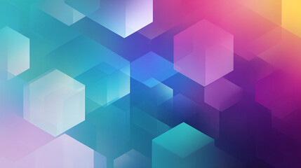 Obraz premium Abstract geometric background with colorful overlapping hexagons and modern design