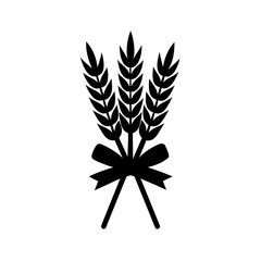 Wheat stalk tied with ribbon 