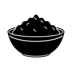 Bowl of mashed potatoes with butter 