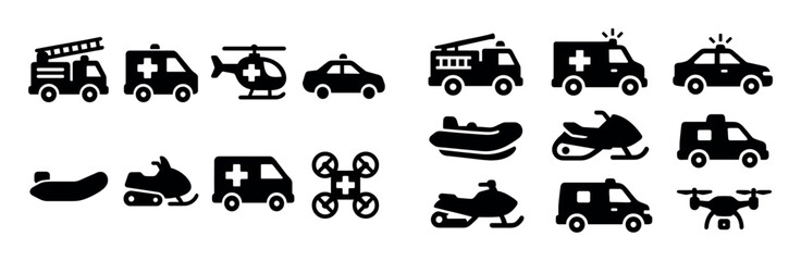 Obraz premium Rescue Service Icons