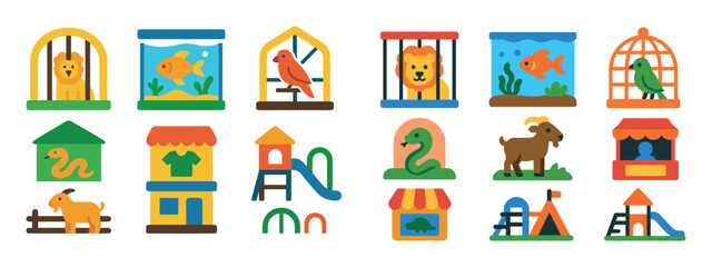 Zoo Icons Grid