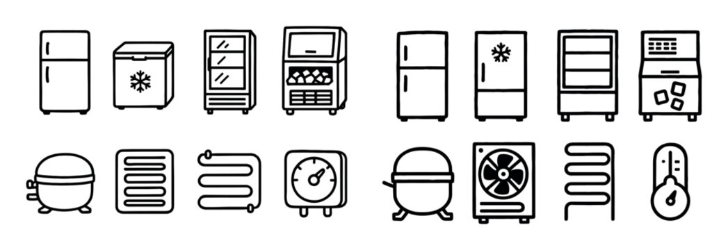 Refrigeration Doodle Grid