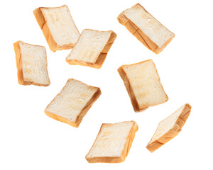 an airy scattering of toasted bread slices, perfect for breakfast, snacks, or culinary creations, offering a light, versatile canvas for any occasion