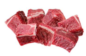 fresh beef cubes in a pile, ready for hearty stews, grilling, and gourmet cooking, delivering essential protein and rich flavors in delicious meals