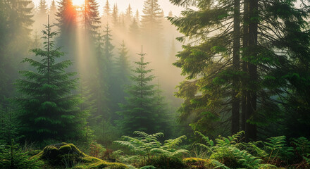 Trend walpapper forest, mist, sunrise, trees, landscape, nature, green, morning, fog, environment, sunlight, calm, outdoor, travel, scenic, mountain, freshness, peaceful, wilderness, natural, adventur