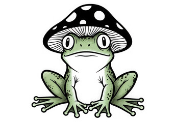 Translucent frog legs and body create abstract symmetry on a dark canvas isolated on transparent background