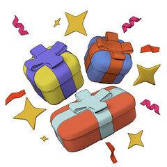 
different gifts with different colors that are exciting