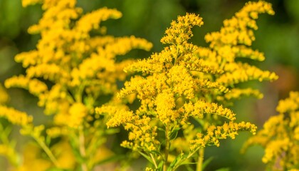 Vibrant yellow wildflowers in bloom, close-up