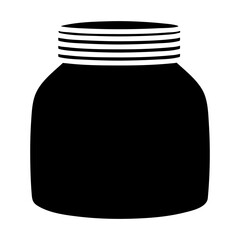 Glass jar icon vector. bottle illustration sign. conservation symbol on white background.