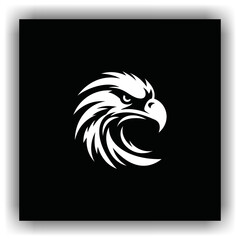Eagle head vector, black, cute, abstract, modern, sharp