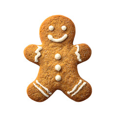 Decorated gingerbread man cookie for the holidays