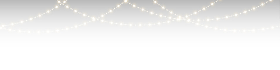 Glowing bokeh light curtain garland overlay creating festive Christmas frame and bright decoration effect. © ALLA