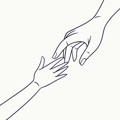 Obraz premium Reaching hands