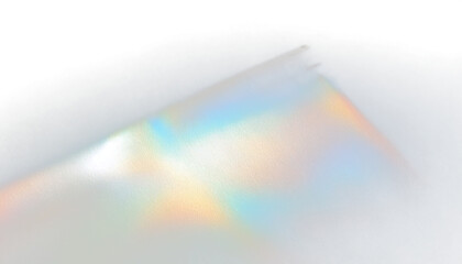 Prism light leak overlay, crystal diamond, spectrum glass effect, rainbow light, optical bokeh, transparent PNG