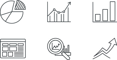 Vector art of business chart set