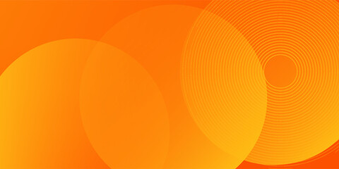 Abstract orange background with circles. Vector illustration
