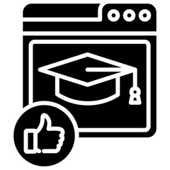 Popular Courses Glyph Icon Vector Illustration