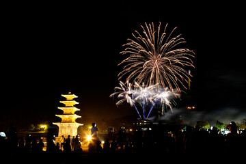 Fireworks at the pagoda