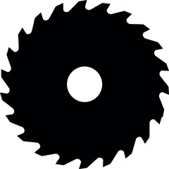 Circular saw blade sharp teeth precision cutting tool vector