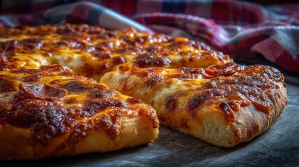 4Th Of July Pizza. Celebrating Independence Day with Delicious American Cuisine in the Park