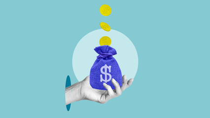 Increase money income as business strategy. Save money. Growth of banking account. Savings plan for the growing of finance and money