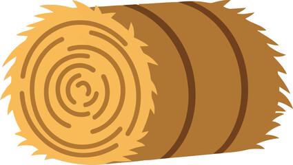 Farm harvest hay bale round stack rural autumn agriculture vector © Vector World