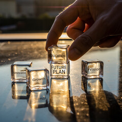 Fototapeta na wymiar Strategic Future Planning Education Growth and Vision