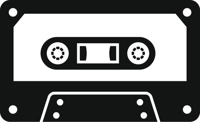 Classic black audio cassette tape evoking memories of vintage music players and mixtapes