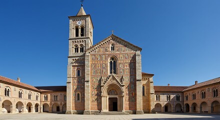 Obraz premium Facade of the Abbey of Fontenay in Burgundy, France.
