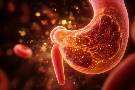 Cortisol and Pancreatic Enzyme Inhibition &bull; Cortisol, during stress, may inhibit the release of pancreatic enzymes, affecting the efficiency of digestion in the small intestine.