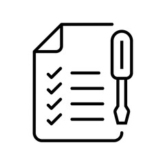 Document and Screwdriver icon