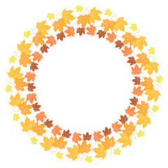 maple leaf illustration for round frame without background