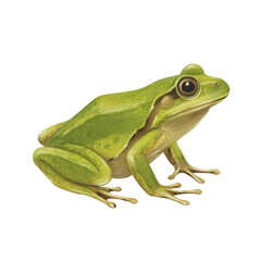 Pastel Green Tree Frog Clipart – Hand-Drawn Woodland Animal Illustration, Isolated Batrachology Art,  Forest Amphibian y Decor, Invitations, Stickers and Digital Design