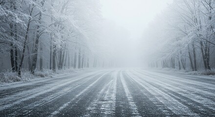 Obraz premium A serene winter landscape dominated by cool, muted gray tones, resembling natural slate. Frost-covered textures and subtle light create a calm, tranquil scene ,seasonal ,ice ,crisp