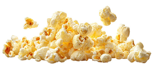 A pile of fluffy, light yellow popcorn pieces
