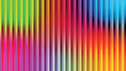 Vibrant cmyk gradient banner with bold typography