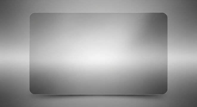 Modern abstract silver gray rectangular shape with rounded edges, a versatile graphic element for presentation backgrounds or display mockups
