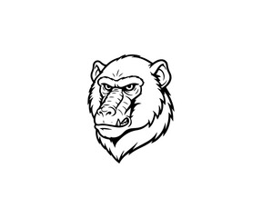 Head Mascot Logo Illustration