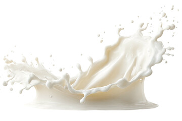 White liquid splashes upwards, forming a dynamic, crown-like shape