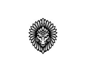 Head Mascot Logo Illustration