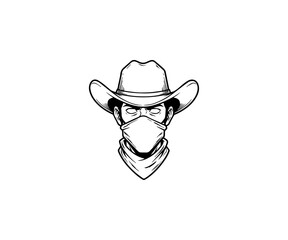 Head Mascot Logo Illustration