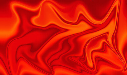 Abstract fiery red and orange vibrant liquid art.